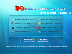 ѻ԰ GHOST WIN10 32λȫרҵ V2020.11