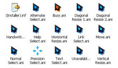 蓝色菱形科幻鼠标指针 下载