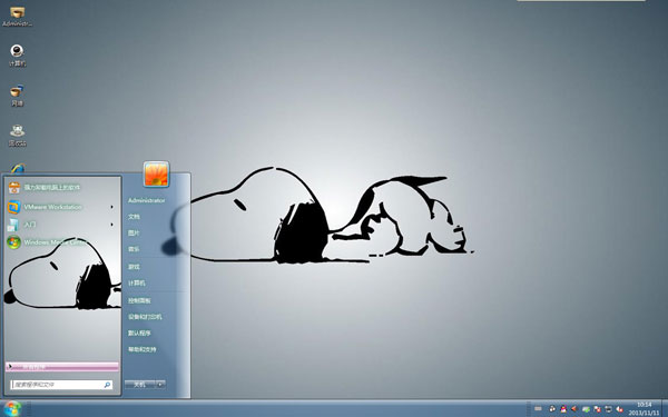 累趴了的史努比win7桌面壁纸 下载 - 系统之家