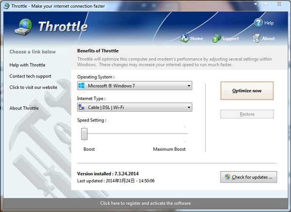 Throttle (网络优化工具) V7.3.24.2014 英文版
