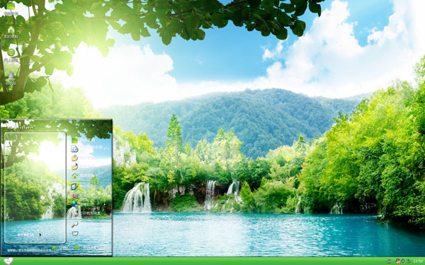 唯美青山绿水xp主题 下载