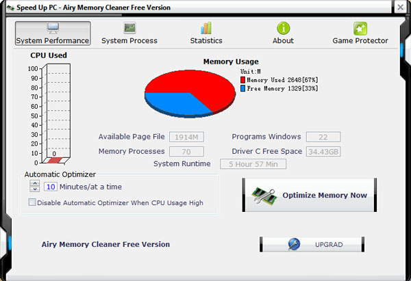 内存清理优化工具（Airy Memory Cleaner）V2.0.1.3