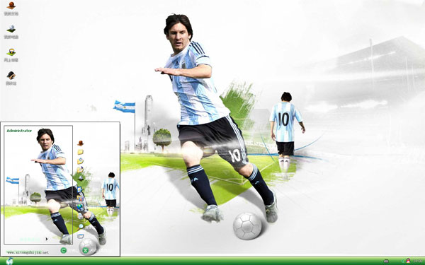 梅西足球之夜xp主题 下载