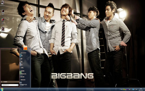 bigbang组合成员win7主题