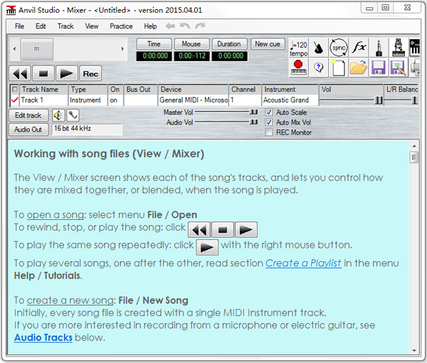 Anvil Studio(MIDI制作软件)2015.04.01下载 - 系