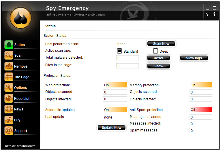 Spy Emergency 2009(顶级防木马软件)  V6.0.195.0 纯净安装版