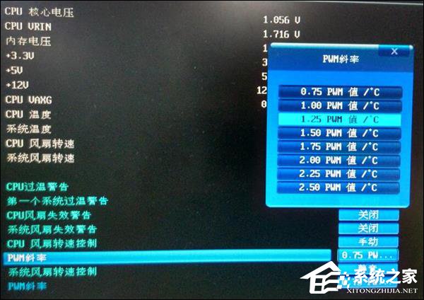 CPU风扇转速调节方法 主板风扇PWM调速设置过程图片