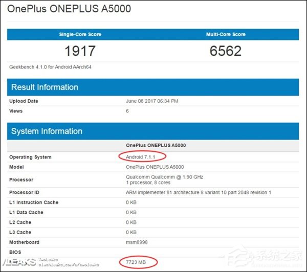 秒杀小米6!一加手机5 Geekbench跑分数据首曝