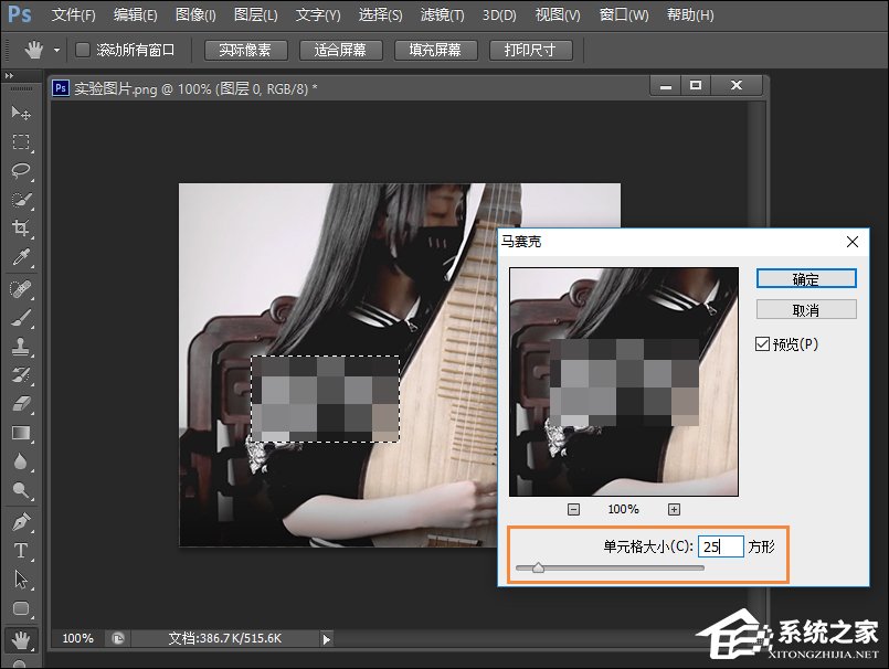 ps打马赛克的方法-系统之家