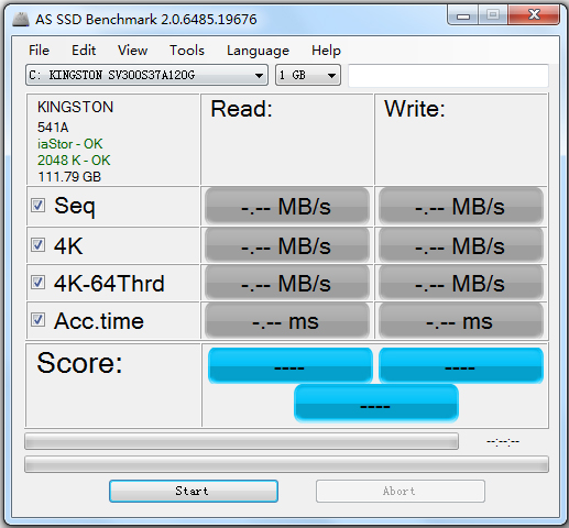 AS SSD Benchmark(SSD硬盘测速工具) V2.0.
