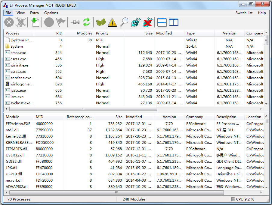 EF Process Manager(进程处理器) V19.10 英文安装版