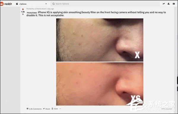 深陷“美颜门”!国外用户吐槽iPhone Xs自拍太假