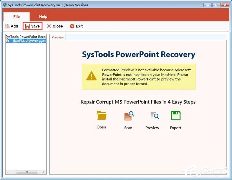 SysTools PowerPoint Recovery(PPT数据恢复工具) V4.0.0.0