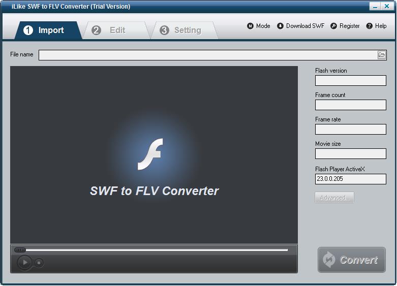 iLike SWF to FLV Converter(SWF转flv工具) V2.8 官方版