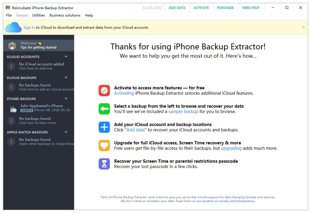 Reincubate iPhone Backup Extractor(备份提取软件) V7.6.19.2102 英文安装版