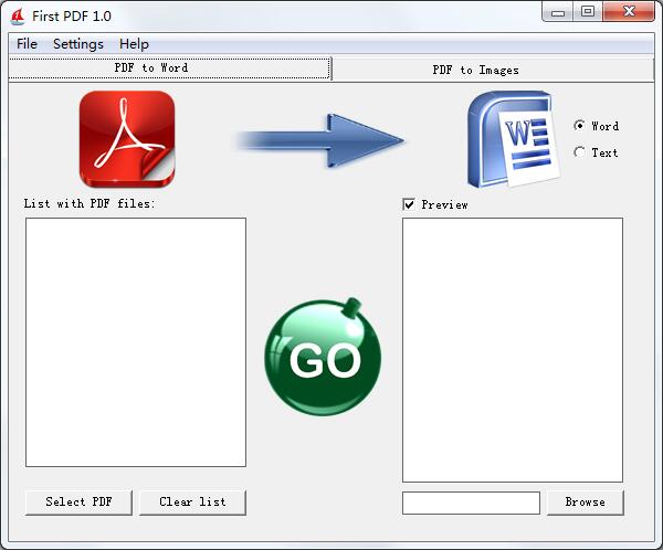 First PDF(PDF转换成RTF工具) V1.0 英文安装版