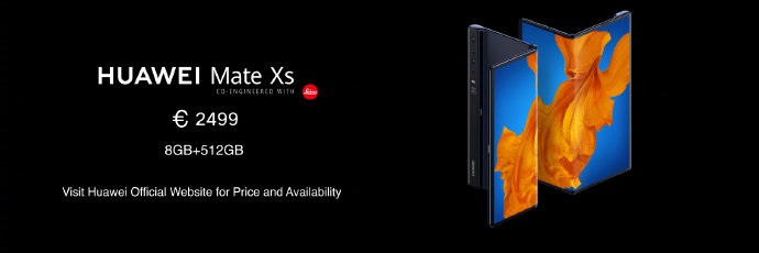 2499欧元！华为发布折叠屏新机“Mate Xs””
