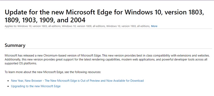 ΢Win10汾2004ChromiumEdg
