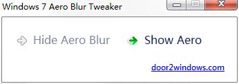 Windows 7 Aero Blur Tweaker V2.0 绿色英文版