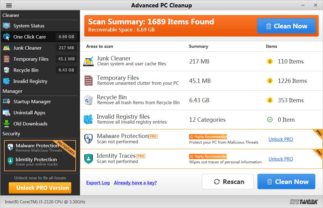 Advanced PC Cleanup(垃圾清理工具) V1.0.0 英文安装版