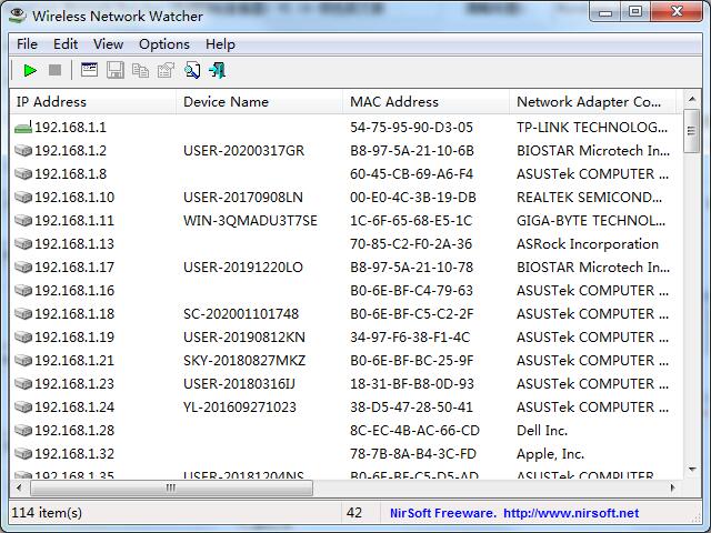 Wireless Network Watcher(无线网络查看器) V2.22 绿色英文版