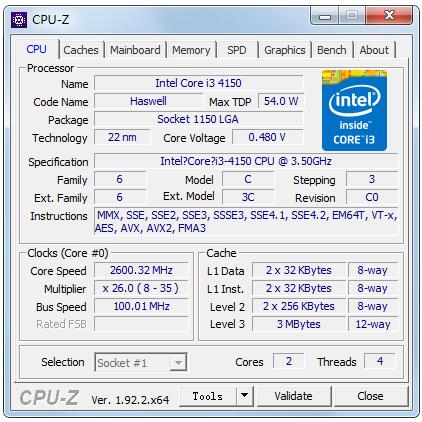 Cpu-Z(CPU检测软件) V1.92.2 64位绿色英文版