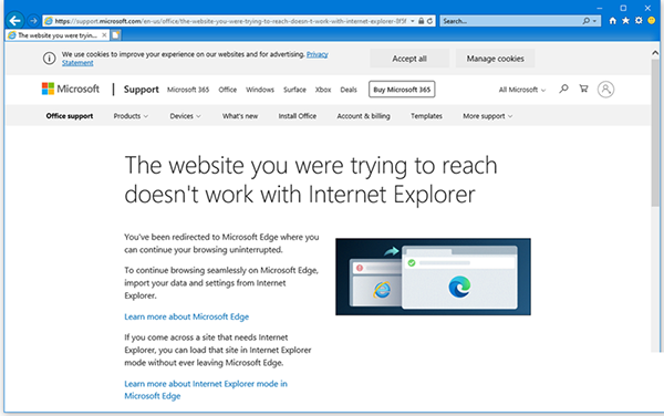禁止IE页面自动跳转到EDGE浏览器的方法