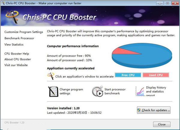 CPU优化神器 Chris-PC CPU Booster V1.10.12 官方版