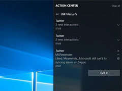 ׿ϵͳCortana¹ܣͬʾWin10 PC֪ͨ