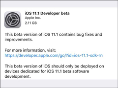 ƻiOS 11.1׸Ԥ̼