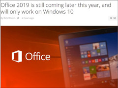 2018���°��귢����΢����Office 2019��ֻ����Win10������