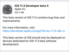 ƻ������iOS 11.3������Ԥ����beta 4�̼�����