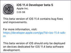 ƻʼiOS 11.4 beta 5Ԥ̼