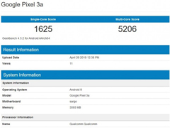 ȸPixel 3a Geekbenchܷع