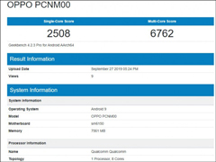 730GOPPO K5Geekbench