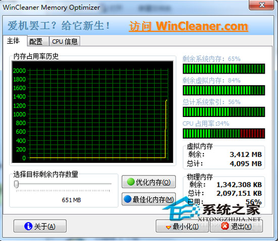 WinCleaner Memory Optimizer(ڴŻ) V5.2 ɫ