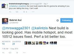 �¸�Win10 MobileԤ���潫�޸�10512����Bug�����繲������