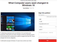 ���ѷ�����Ը���ϣ��΢�������û�����ѡ��Win10����