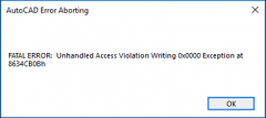 AutoCAD:8634CB0BhгδķǷд0x0000쳣