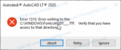 AutoCADʾ:1310дļʱC:\WINDOWS\Fonts\AIGDT___.TTF