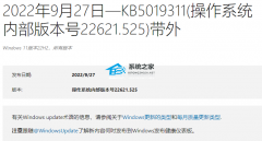 ΢Win11 KB5019311(22621.525)޸װļδػ