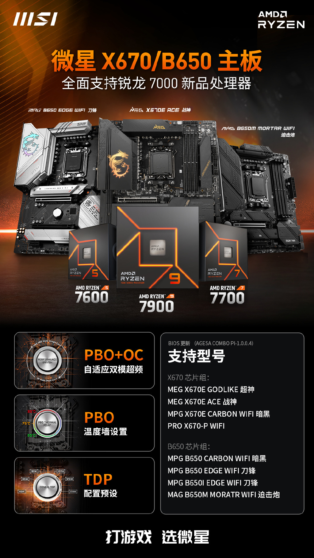 ΢ X670 / B650  BIOS أȫ֧ AMD  7000 ϵƷ
