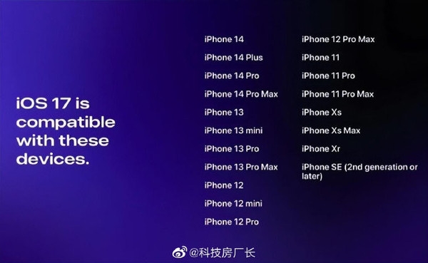 iOS 17֧ļ̭ͣiPhone 8ϵмiPhone X