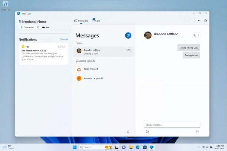 ΢ Win11 Phone Link Ӧÿ iPhone ֧֣