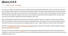 jQuery 4.0 ��ʽ�淢�������׷��� IE10 ���ɰ������֧��