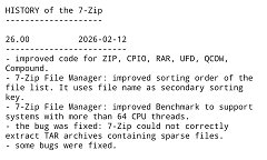 7-Zip ��ѹ�����߷��� 26.00 �汾���Ľ� RAR �ȶ��ʽ������