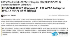 Win11 ʮ�¸��� KB5127648 ���� Wi-Fi ���ϣ�